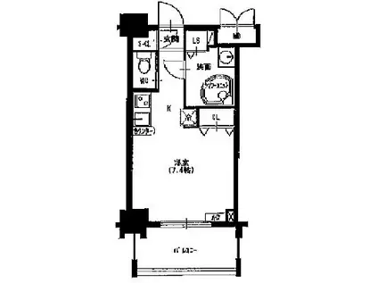 SK BUILDING10(ワンルーム/1階)の間取り写真