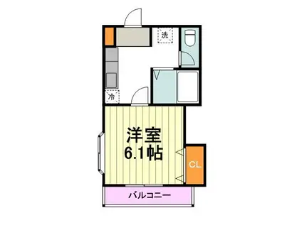 メゾン・リリイ(1K/2階)の間取り写真