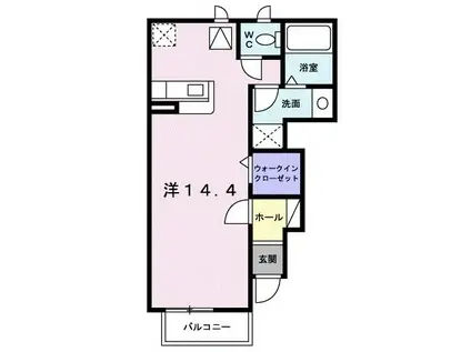シャン・ミリュ- IB(ワンルーム/1階)の間取り写真