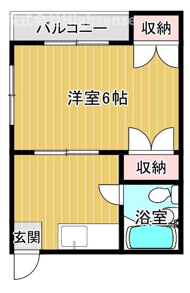 レヂデンスパート1(1DK/4階)の間取り写真