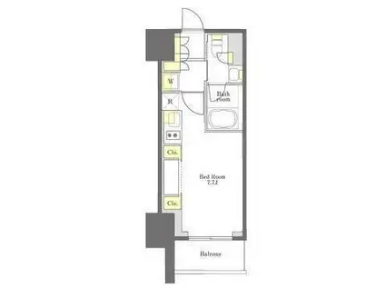 プライムメゾン大塚(ワンルーム/6階)の間取り写真