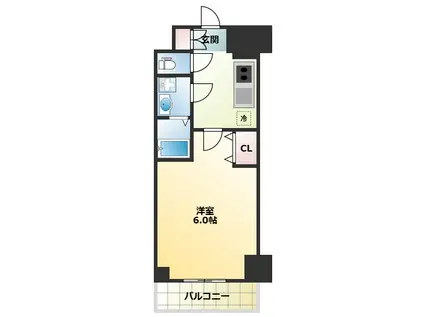 エスリード ザ・グラン大阪ノース(1K/10階)の間取り写真