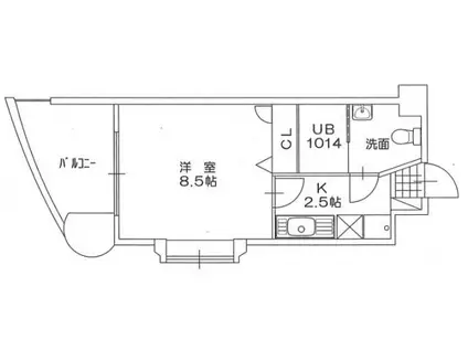 ベルガ北方(1K/3階)の間取り写真