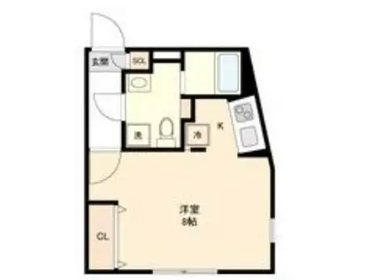 QUADOR名古屋駅(1K/1階)の間取り写真