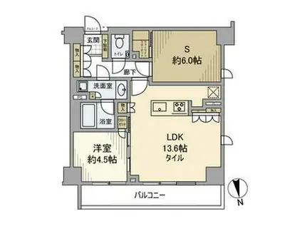 ピアース碑文谷五丁目(1SLDK/1階)の間取り写真