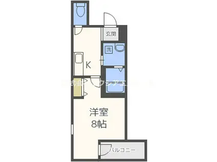 フジパレス我孫子前I番館(1K/2階)の間取り写真