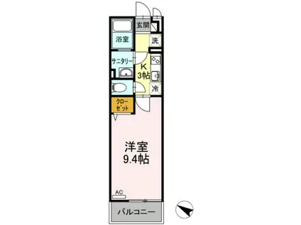 ラ・メゾンNK(1K/2階)の間取り写真