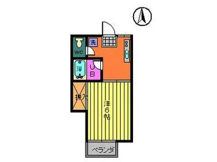 ハイツマキ(1K/3階)の間取り写真