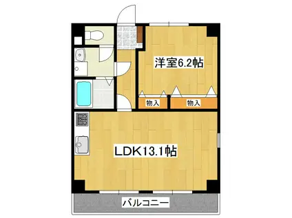 PINO(1LDK/7階)の間取り写真