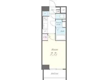 カーサヴェルデ(1K/3階)の間取り写真