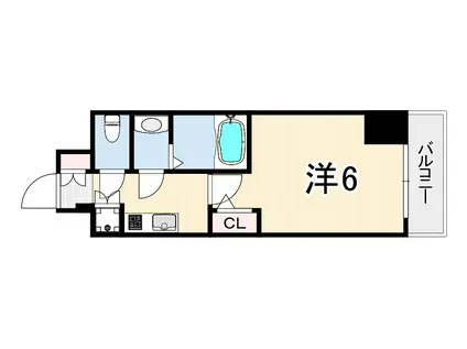 ワールドアイ神戸ウエスト(1K/14階)の間取り写真