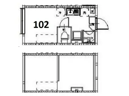 貫井3丁目(ワンルーム/1階)の間取り写真