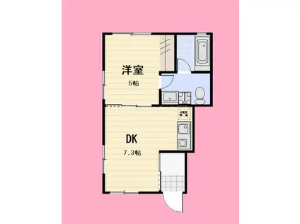 アリエッタ林間(1DK/1階)の間取り写真