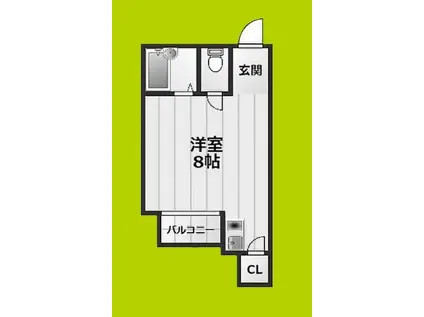 アリーテ今川(ワンルーム/1階)の間取り写真