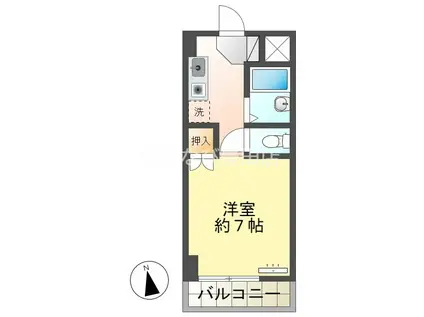 サン・ミヨシ(1K/1階)の間取り写真