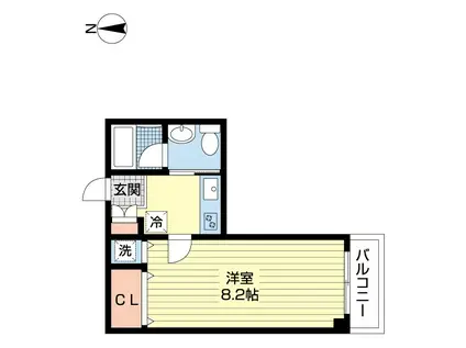 第十三安藤マンション(1K/2階)の間取り写真