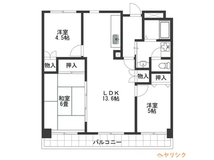 アーバンドエル西春駅前(3LDK/8階)の間取り写真