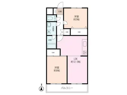 エストリルハイツ(2LDK/2階)の間取り写真