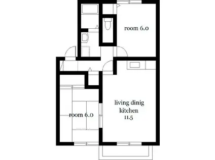 セジュールMII(2LDK/2階)の間取り写真
