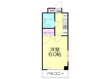 グレース戸田II(1K/1階)の間取り写真