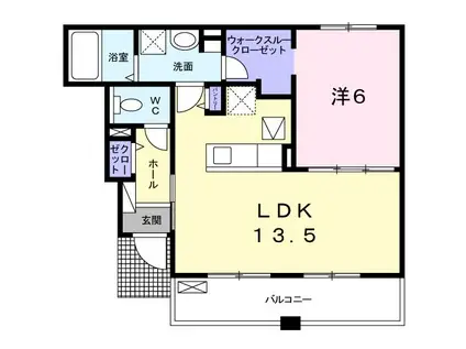 クラリッサ(1LDK/1階)の間取り写真