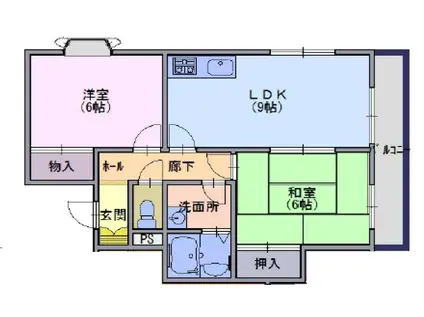 ビューテラス(2LDK/2階)の間取り写真
