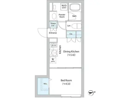 EDIT御茶ノ水妻恋坂(1DK/4階)の間取り写真