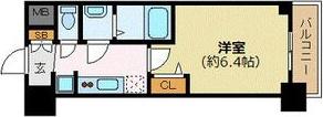 プレサンス新大阪イオリア(1K/9階)の間取り写真