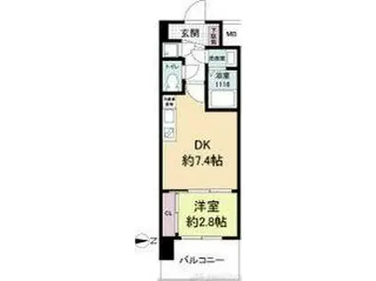 セレニテ江坂ミラク(1DK/9階)の間取り写真