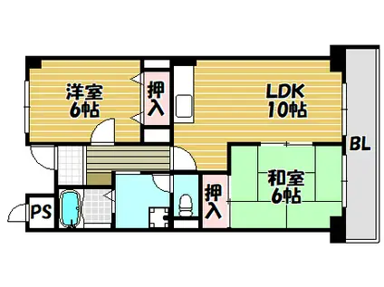 アル・ハイム(2LDK/3階)の間取り写真
