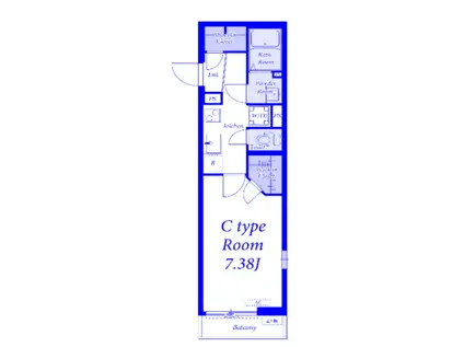 グレイス岩槻(1K/1階)の間取り写真