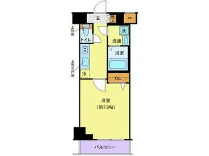 クレヴィスタ板橋本町(1K/5階)の間取り写真