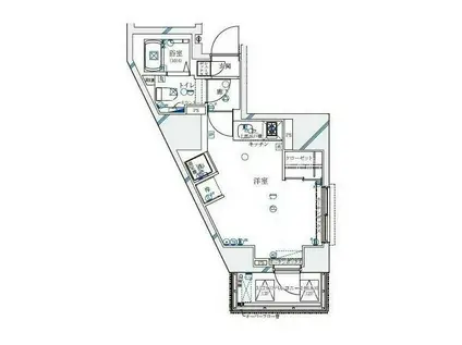 ル・リオン西新宿(ワンルーム/11階)の間取り写真