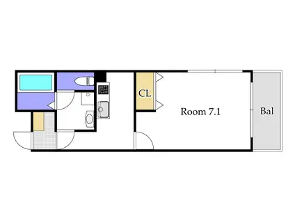 CAMPANELLA(1K/3階)の間取り写真