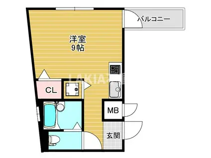HIT KITATANABE SIX(ワンルーム/2階)の間取り写真