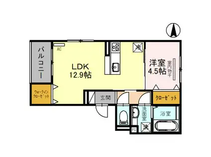 TSコート水明(1LDK/2階)の間取り写真