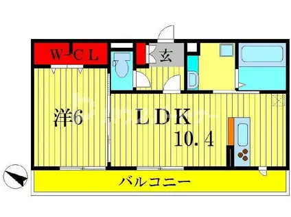 セレーノ柏(1LDK/1階)の間取り写真