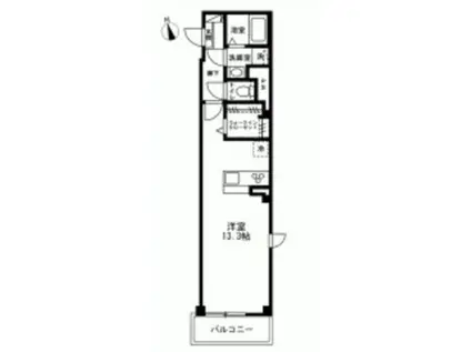 グランオーブ/プランドール グランオーブ(ワンルーム/2階)の間取り写真