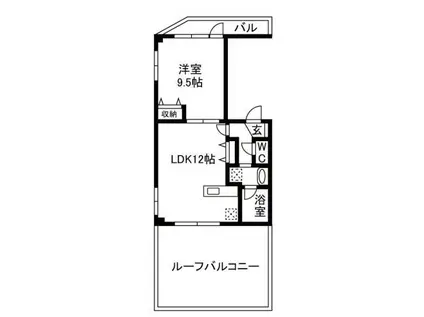 菅野ビル(1LDK/5階)の間取り写真