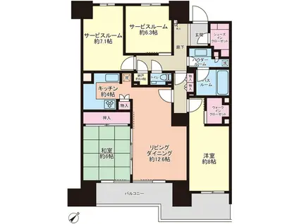 シティハウス池袋(4LDK/14階)の間取り写真