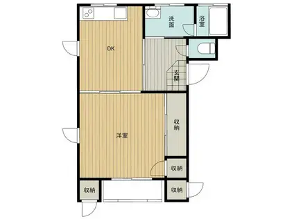 コーポCITY1-ウエスト(1LDK/1階)の間取り写真