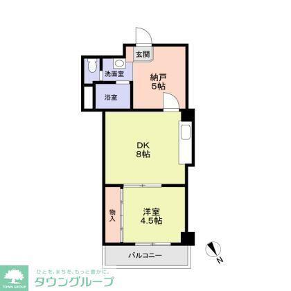 キャピタルステイ(1SDK/3階)の間取り写真