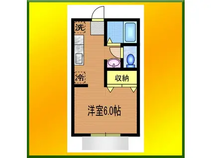 FIELD OF STAR フィールドオブスター(1K/2階)の間取り写真