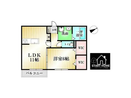 パストラル庄町(1LDK/1階)の間取り写真
