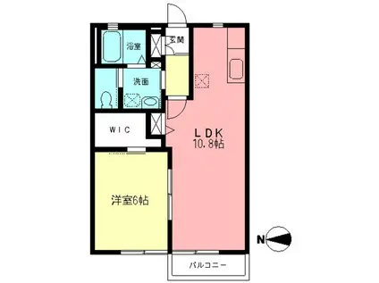 シャテロ キタマチ(1LDK/1階)の間取り写真