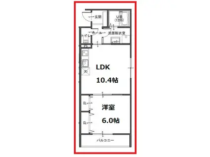 エクセルシス(1LDK/2階)の間取り写真