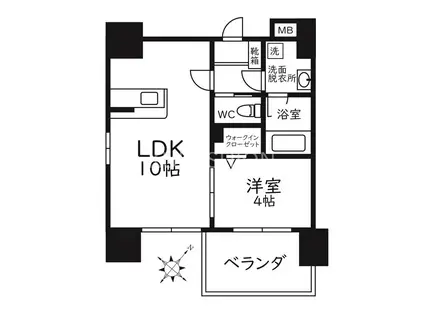 MODERNPALAZZO 天神南LEAF(1LDK/6階)の間取り写真
