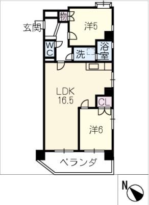 日映マンションII(3LDK/7階)の間取り写真