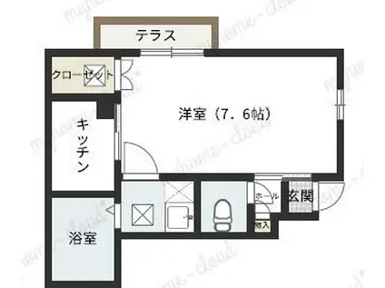 MAISON VERTE(1K/1階)の間取り写真