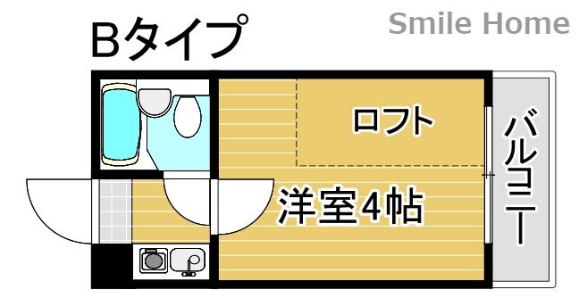 メゾン住吉大社(1K/3階)の間取り写真